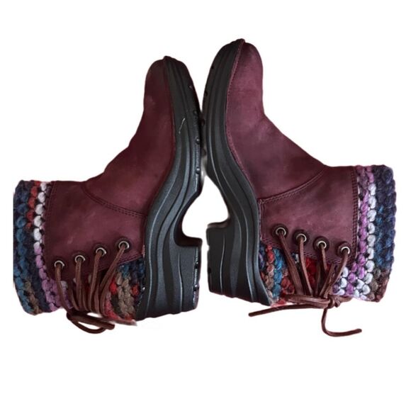 Bionica reign leather ankle boots MAROON SIZE 7.5 - Picture 3 of 9